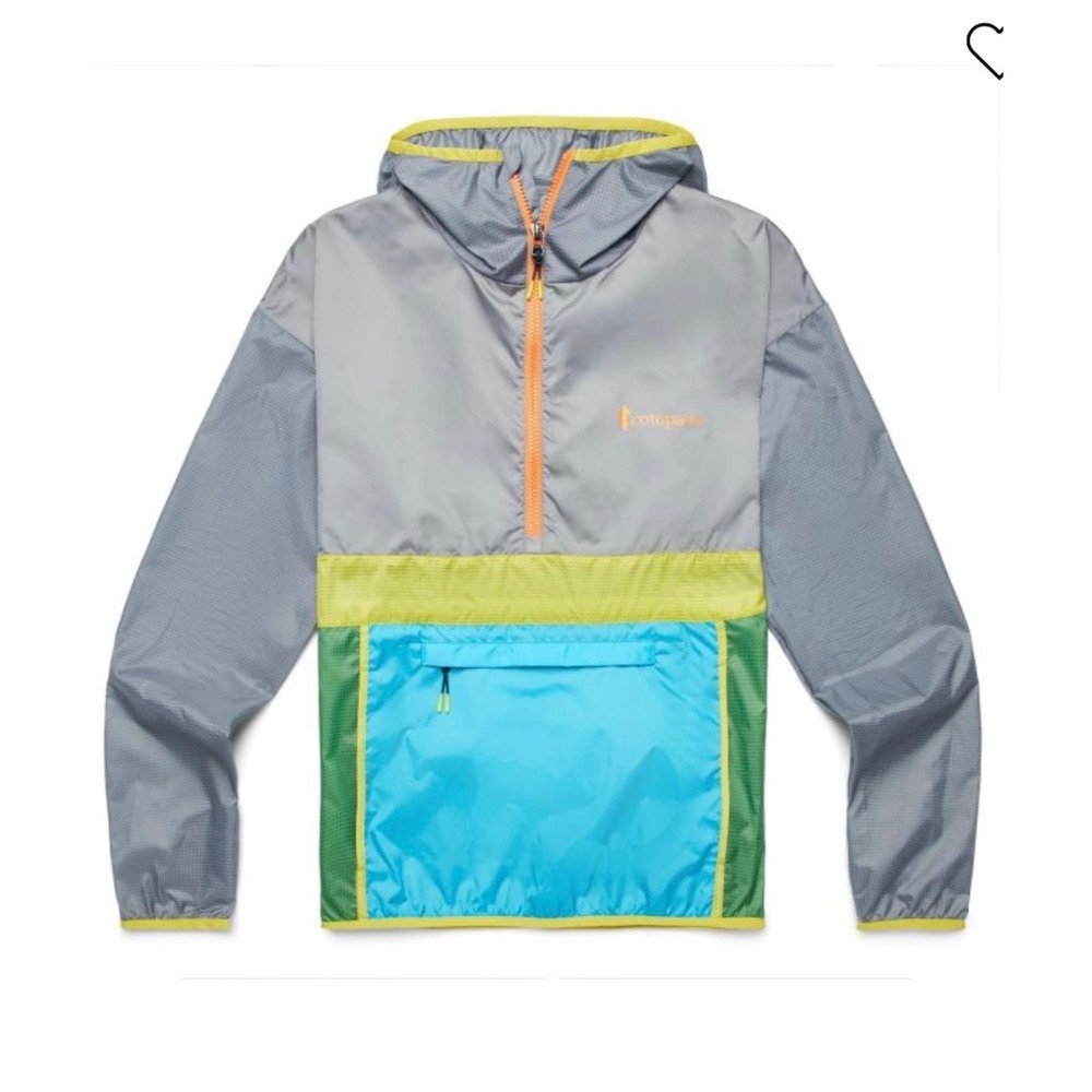 Cotopaxi Windbreaker Women Small Grey Teca Half-Zip Hooded Colorblock Pullover